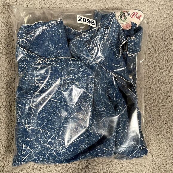 Vintage Pret Button Up Shirt Women Denim 80s 90s Jewel Rhinestone Western Small - Picture 6 of 6